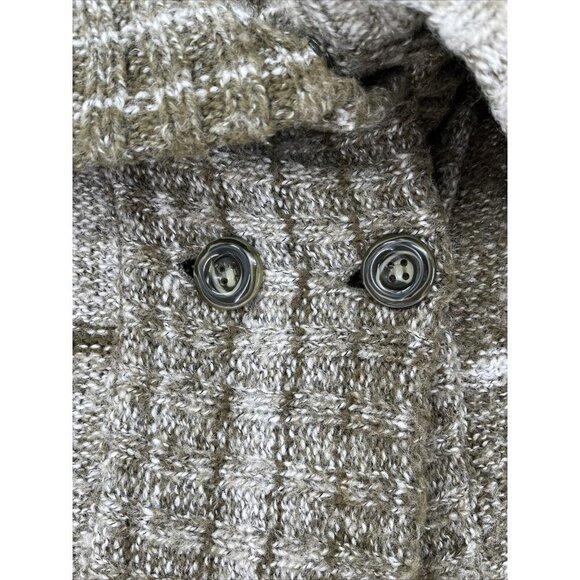 Marisa Christina Women's Small Sweater Big Collar Gray Wool Blend Cardigan - Picture 3 of 7